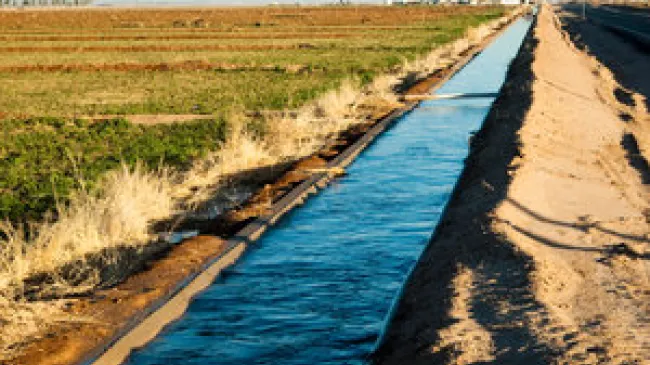 canal through the desert